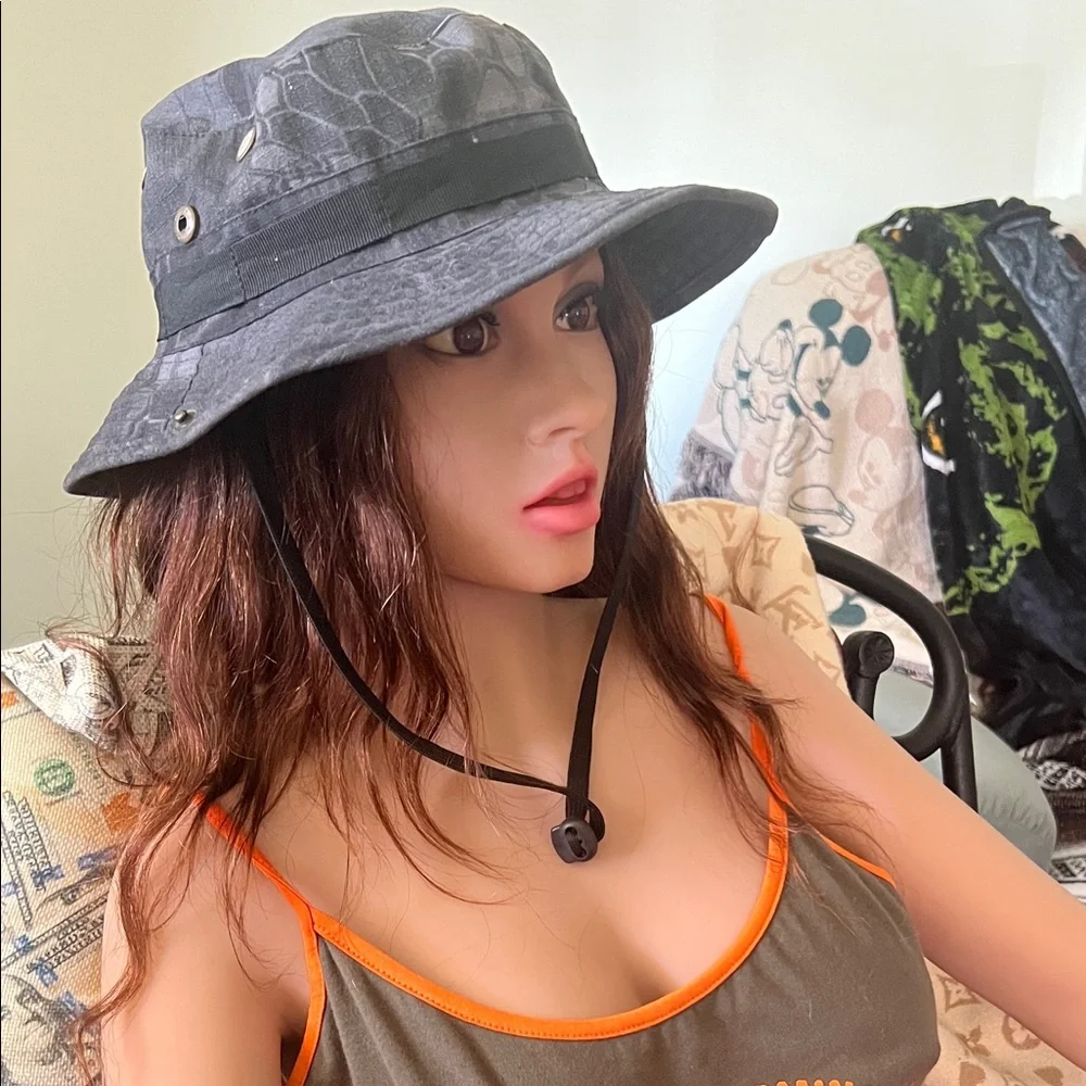 # 0857+ Black Patterned Women's Bucket Hat